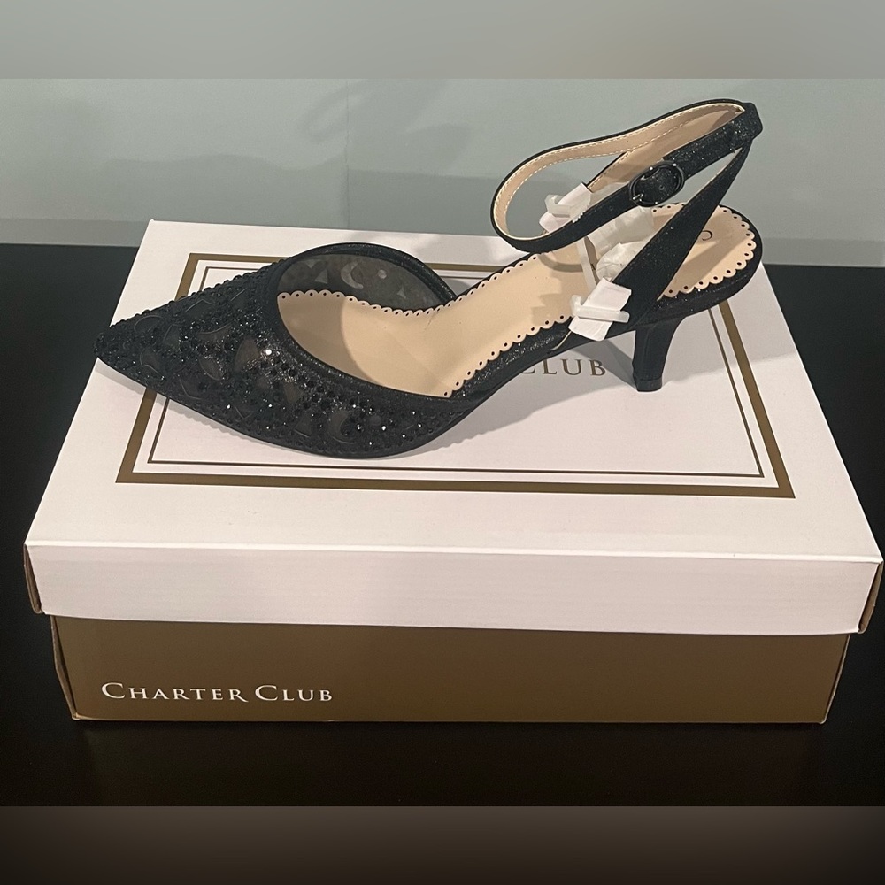 CHARTER CLUB Giadaa Evening Pumps | black | size 9